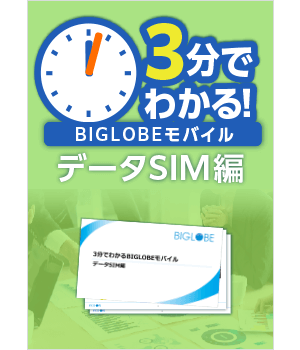 3分でわかる！BIGLOBEモバイル データSIM編