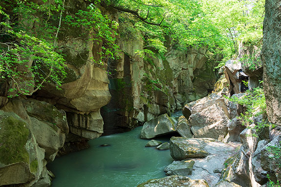 マイナスイオンあふれる自然豊かな温泉地