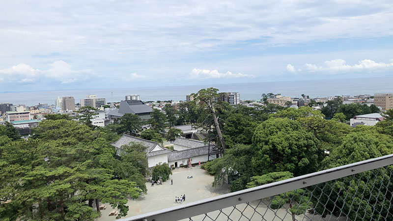 小田原城の天守閣からの眺望