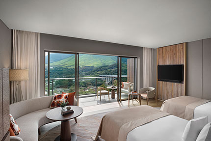 プレミアムルーム　別府市街が望めます。