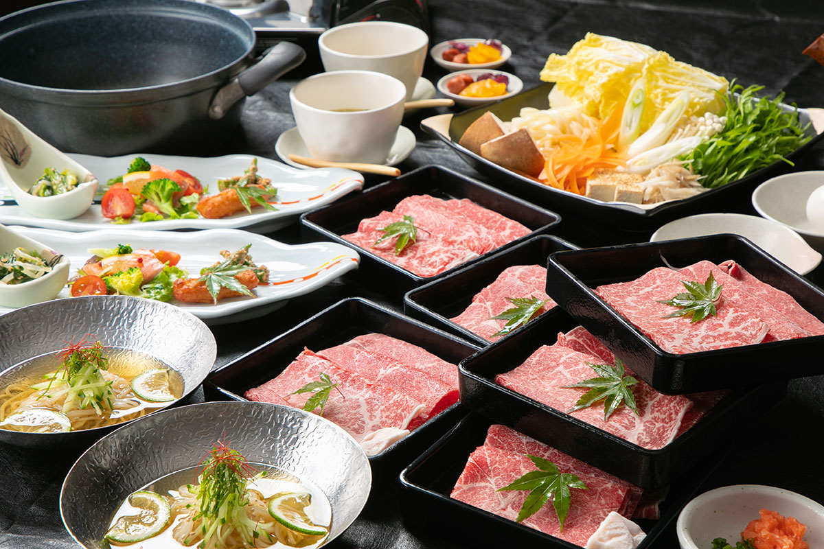 夕食　すき焼き